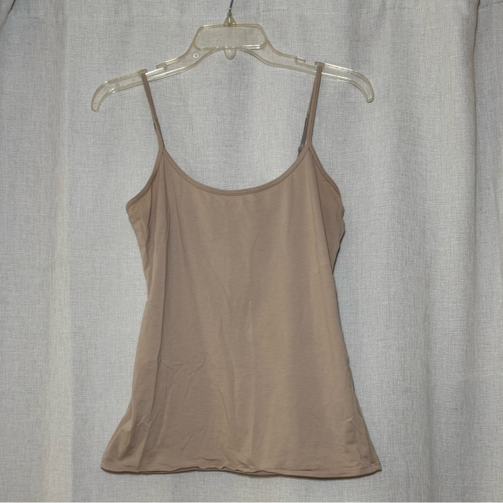 Old Navy Tan Fitted Adjustable Tank Top